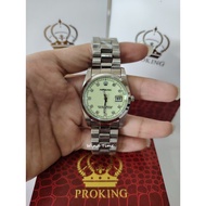PROKING Silver Men’s Watch With Diamond Dial And Date – Stainless Steel Band, Quartz Movement