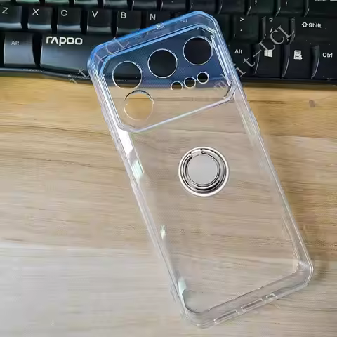 For IIIF150 Raptor 4G 6.8" 2023 Back Ring Holder Bracket Phone Cover TPU Soft Silicone Case On IIIF1