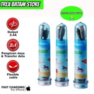 Aqulbrs Vivan Ctl100S Kabel Data Lightning Iphone Usb 2.4A Charger Mini Tube