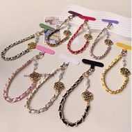 Super Variety Chanel Style Camellia Mobile Phone Lanyard Bracelet Short Rope Pearl Sling Chain Bead 