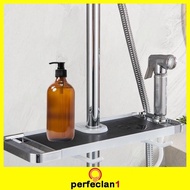 [Perfeclan1] Shower Shelf Shampoo Holder No Drills Shampoo Tray Holder Hanging Bathroom Organizer Soap Dish for Bath Bathroom Shelves