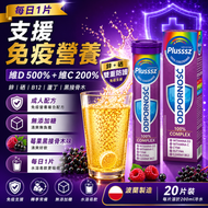 【2盒裝｜普樂適 增加免疫力 100% Complex 水溶片｜維他命D3 500%｜維他命C 200%｜鋅硒B12｜蘆丁｜黑接骨木萃取｜輔酶Q10｜無添加糖｜莓果黑接骨木味｜成人免疫營養｜波蘭製造｜
