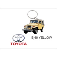 toyota land cruiser bj40 yellow keychain 2d bj 40