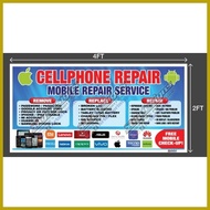 ◨ ◙ ▨ TARPAULIN PRINT FOR CELLPHONE REPAIR 4X2FT & 3X2FT
