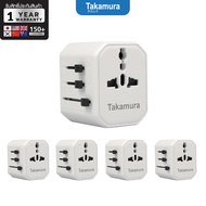 TAKAMURA Universal Adapter หัวแปลงปลั๊กไฟ 12W 5 ชิ้น รับประกัน 1 ปี