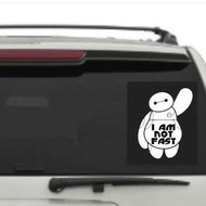 Baymax i am not fast sticker car window sticker cool car cutting sticker
