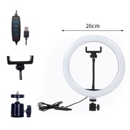 TIKTOK 26cm LED Ring Light with 2.1M Tripod Stand Youtuber FB Live Mobile Phone Shooting Lightning T