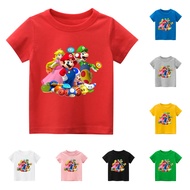 Áo thun trẻ em MARIO 4 8 màu áo đầy đủ size có big size áo thun cho bé Cotton King Cotton