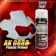 Aikka Plastic Primer AK0888 - Warna Light Grey 400ml Aerosol Spray Tin Paint Automotive Spray Kereta