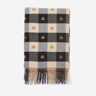 Khăn choàng ấm áp khăn quàng cổ len Cashmere nâu mềm nữ