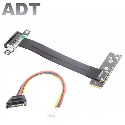 ADT-Link R42UF PCIe x4 3.0 Extension Cable PCI Express 4x To M.2 NVMe M Key 2280 Riser Card Gen3.0 E
