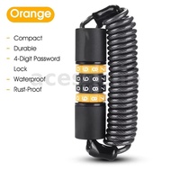 WEST BIKING Bicycle Lock Steel Cable Chain Security 4 Digit Combination Anti-Theft Password Code Saf
