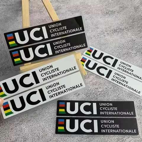 2PCS/SET Racing Authorship - Themed "UCI Cycling Union" Bicycle Decal, Stand Out Bike Sticker, Disti
