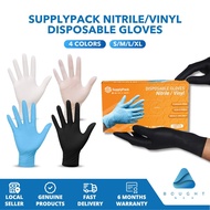 Supplypack Nitrile/Vinyl Disposable Gloves – Powder-Free, Latex-Free, Food Safe, Durable