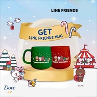 Dove Limited Edition 2022 Christmas Style Line Friends Mug / Face Towel Set (2 Design Set)/Unilever 