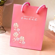 粉紅玫瑰手提袋 | 紙袋 禮物袋 包裝袋 生日 聖誕 婚禮 情人節