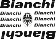 Bicycle Replacement Decal Set Adhesive Vinyl Sticker Compatible for Bianchi Frames Black 1 (Matte)