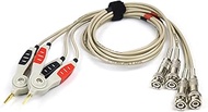 ZIBOO LCR-03 LCR Meter Test Leads BNC Male Plug 4-Wire Kelvin for Keithley,Tektronix,HP, Agilent, An