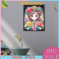 5D DIY Full Round Drill Partial AB Diamond Painting Cartoon Girl Decor 45x65cm [littlestars1.sg]