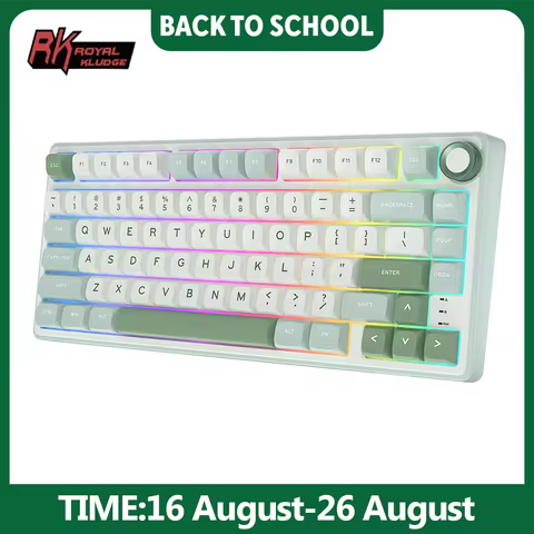 RK Royal Kludge R75 Gasket Wired Mechanical Keyboard 80 Keys RGB Backlit Hot-swappable Spanish Gamer
