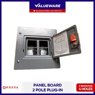 Delta Panel Board Box 2 Pole Plug-in 2 Branches 4 Holes