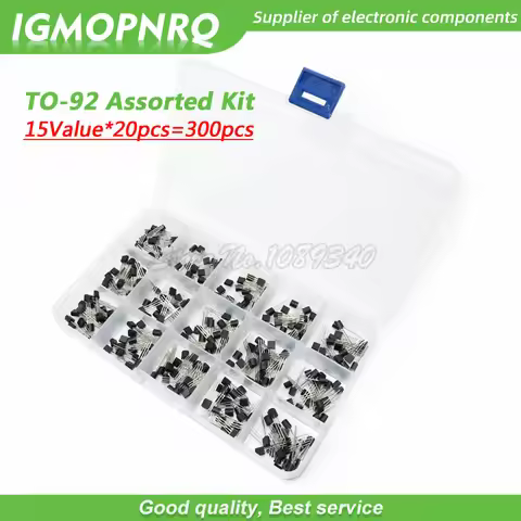 15Value*20pcs TO-92 Assorted Kit 2N2222 S9012 S9013 S9014 S8050 S8550 2N3904 2N3906 2N5401 2N5551 A4
