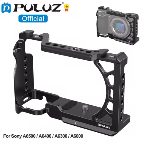 PULUZ Metal Camera Cage Expansion Mount Stabilizer Rig for Sony A6500 / A6400 / A6300 / A6000 Camera
