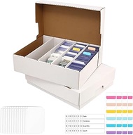 Monster Card Box with 5 Track,Baseball Card Storage Box,Holds 3200 Cards,Cardboard Storage Boxes wit