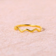 Gold Gold Ring 999 Gold Heart Water Ripple Adjustable Ring Tail Ring Pure Gold Female Open Plain Rin
