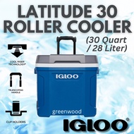 IGLOO Latitude 30 Quart Roller Cooler Box ( Original, 28 Liter Volume, extended ice retention )