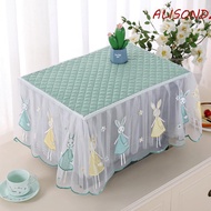 ALISONDZ Microwave Dust Cover, Rectangle Insulated Oven Cover, Room Decoration Pastoral Style Yarn Edge Dust Proof Tablecloth Kitchen Appliances