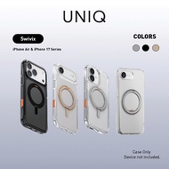 UNIQ Swivix Hybrid Case with 360 Rotating Stand For iPhone 16e/17e/17(6.3)/iPhone Air(6.5)/17 Pro (6