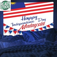 Glory on August 31st Malaysia Independence Day Merdeka tapestry, national flag flying high Fast ship