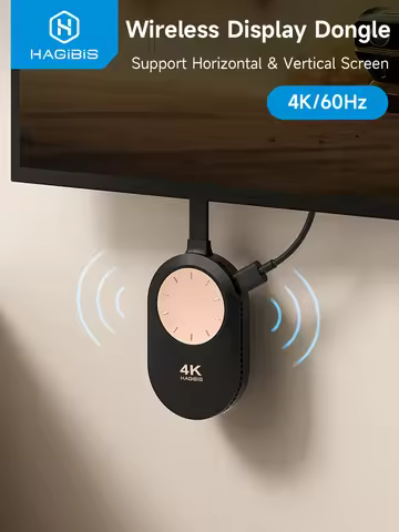 Hagibis Wireless HDMI-Compatible Display Dongle Adapter 4K@60Hz Wireless Extender for Laptop PC Smar