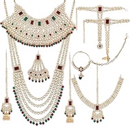 Traditional Ethnic Indian Kundan Dulhan Bridal Jewellery Set for Women
