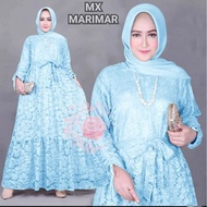 Baju GAMIS MAXY MAXI Brocade DRESS Party Invitation Brocade Brocade NEW MUSLIM Women NEW L XL 3XL 5XL SUPER JUMBO MARITA MAXY MAXI DRESS Plain Light BLUE BLUE OCEAN Sky