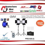 PAKET LAMPU VIDEO LED STUDIO VLOG GVM GVM-800D-RGB-2L GVM 800D-RGB ORI - BHADRIKASTORE4