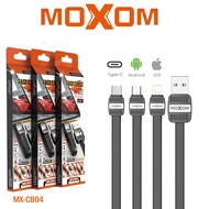 Moxom MX-CB04 Micro USB / Type-C / Lightning 1 Meter 2.4A Fast Charge &amp; Data Trasmissions Metal Cable