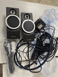 Creative 電腦喇叭 computer speakers 🔊 連電線 include some cables wire plug  AC adaptor model : MAG120290BH4