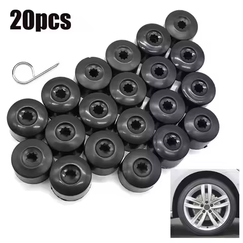20pcs Black Wheel Lug Bolt Nut Cover for VW Sagitar Magotan Phaeton Passat Car Wheel Hub Cover Tire