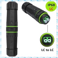 ( D I Q H )P68 Waterproof LC Dual Core Fiber Optical Adaptor Extend Fiber Optic Cable Length for LC 