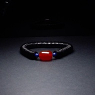 紅瑪瑙、青金石與椰殼 男手鍊 男手環 手鏈 QBR-00011