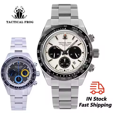 Tactical Frog VS75 Solar Chronograph Watch Quartz Movement 316L Stainless Steel Sapphire Ceramic Bez