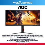 AOC GAMING CU34G4H 34" VA 1500R 200HZ UWQHD VA Panel Gaming Monitor