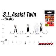 Fishing Hook Jig Decoy DJ-84 SJ Assist Twin Straight Work SLJ The Best