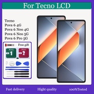 Original For Tecno  Pova 6 4G / Pova 6 Neo 4G /   Pova 6 Neo 6 5G /  Pova 6 Pro 5G LCD Display Touch