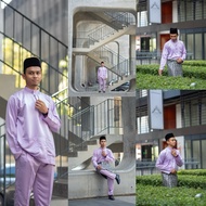 Baju Melayu Sepasang Lilac