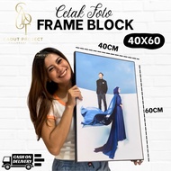 PHOTO PRINT + FRAME BLOCK 40x60 JUMBO FRAME/ 16 r PREWEDDING PHOTO/ WEDDING PHOTO/ CADUTPROJECT