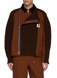 SACAI X CARHARTT HYBRID KNIT BLOUSON JACKET