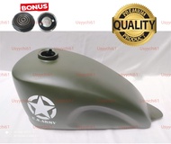 Tangki Cat Sportster Harley Chopper Japstyle Bobber Custom Hijau Us Army